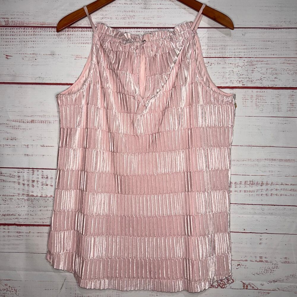 New Maurice's Pink Velvet Blouse Size XL
